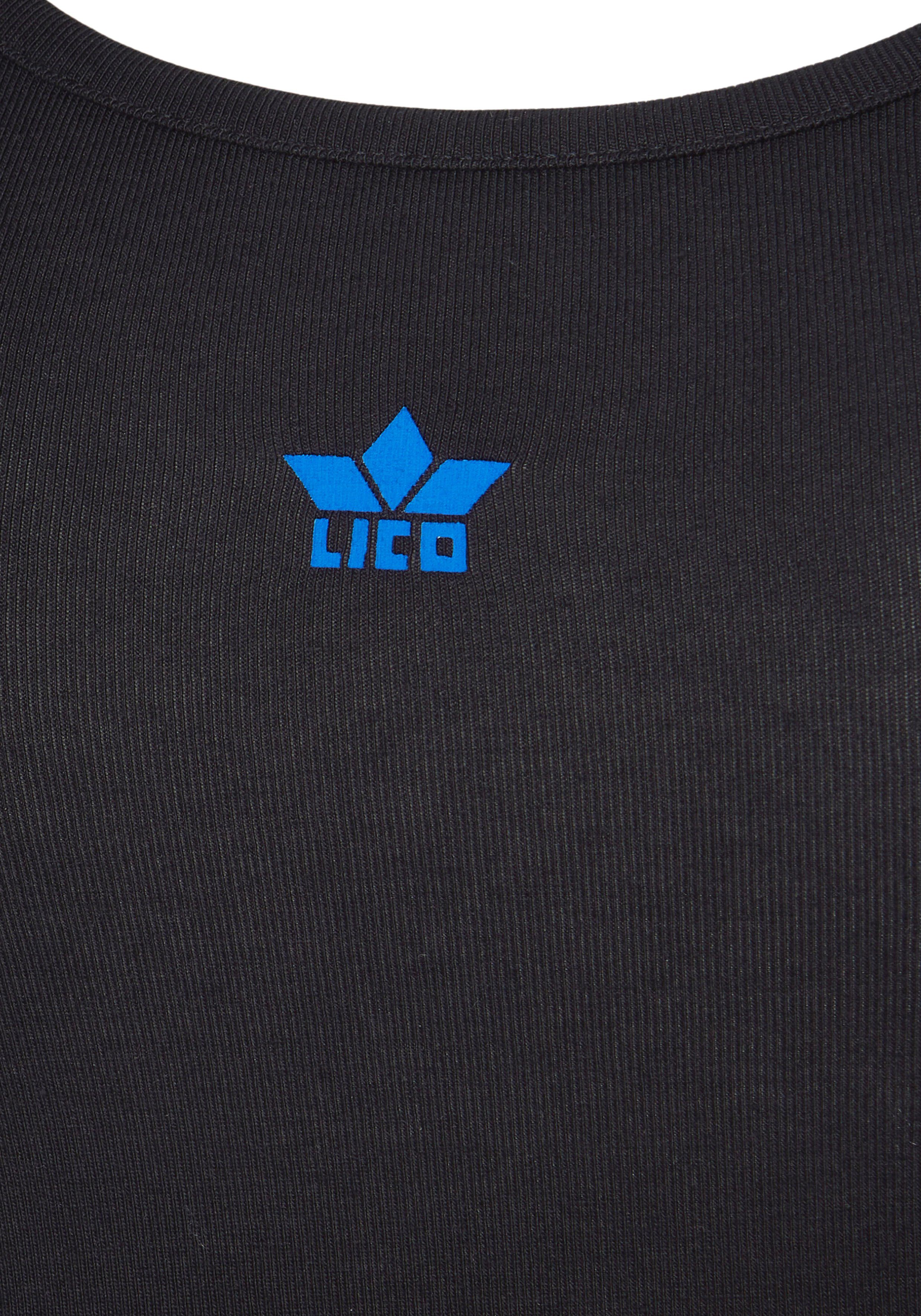 Lico Funktionsshirt (2er-Pack) im Doppelpack, schwarz, Loungewear schwarz