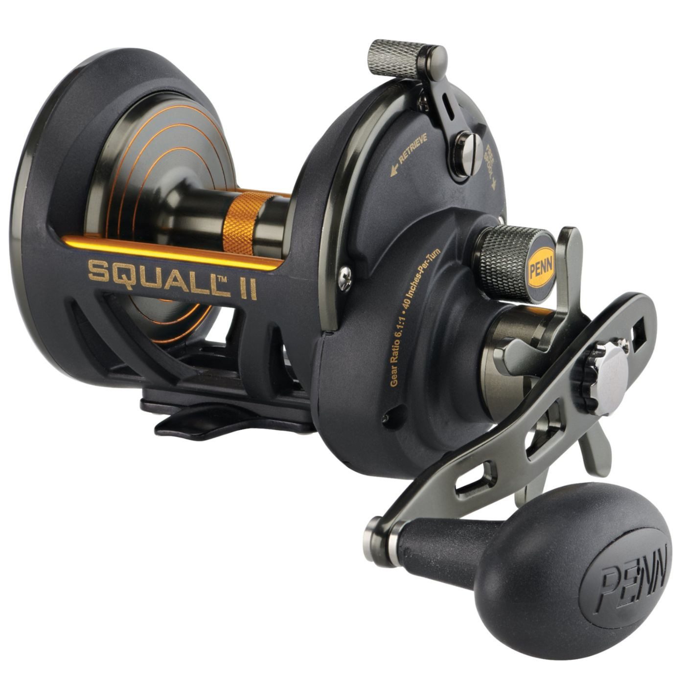 Multirolle Penn Squall II Star Drag 30LH Reel - Linkshand Multirolle