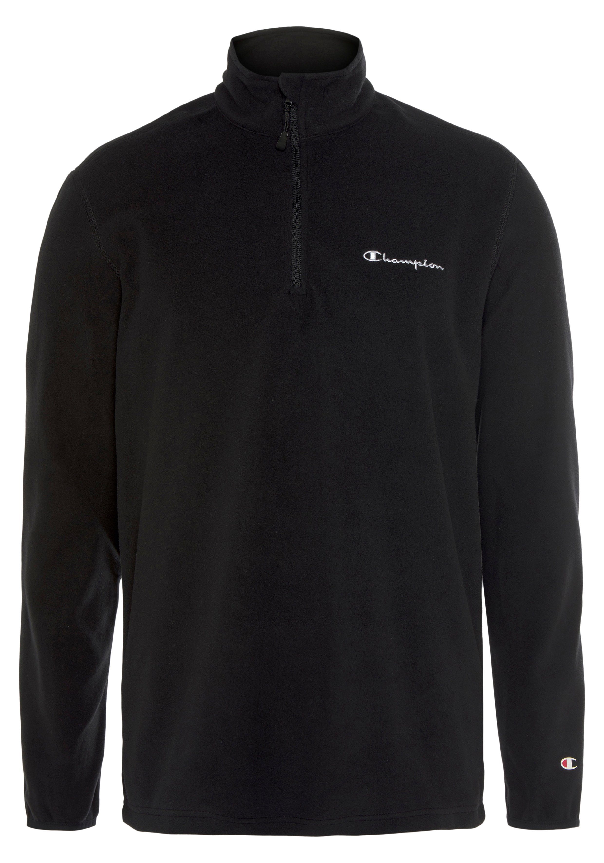 Champion Fleecepullover Micro schwarz Half Polar Fleece Top Zip