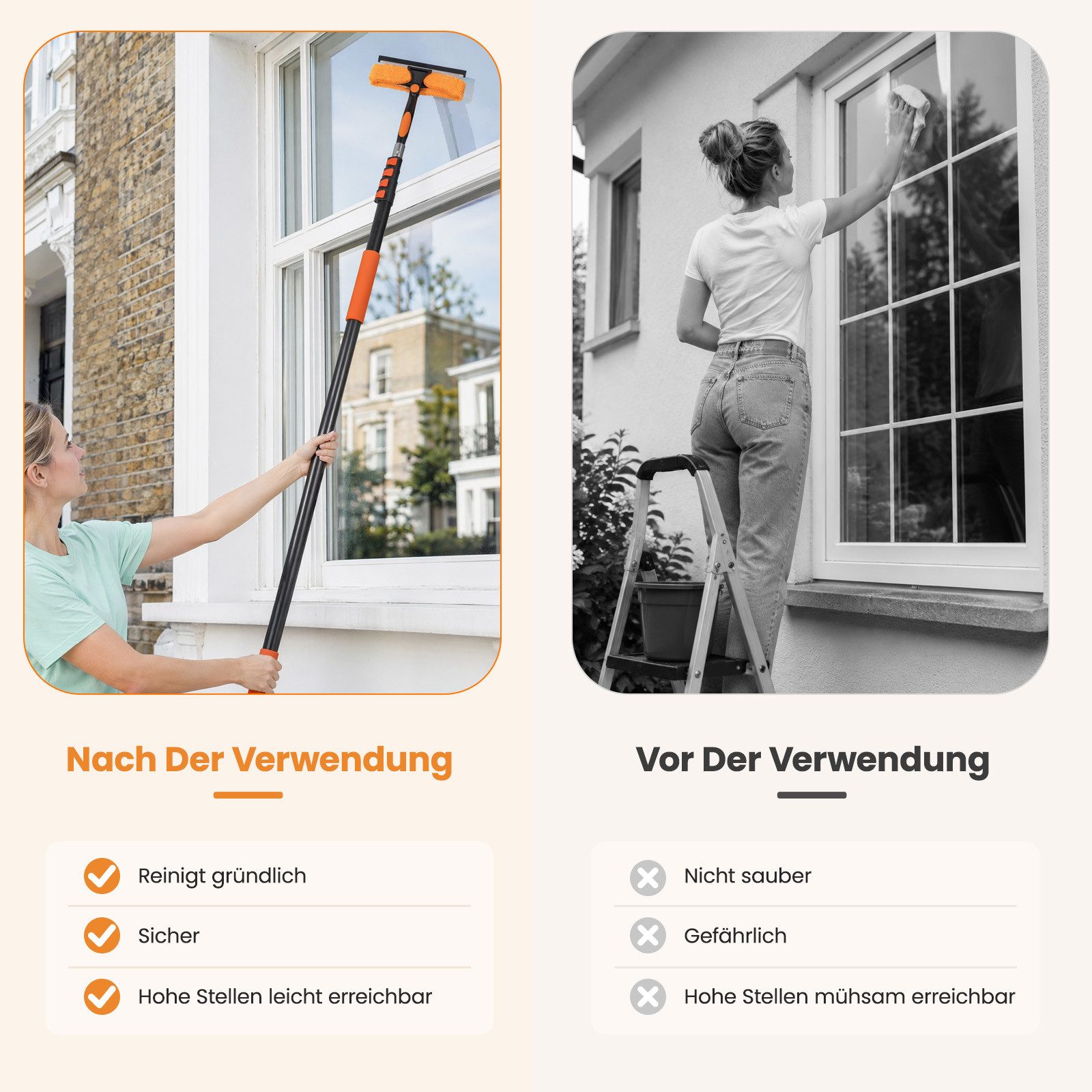 Youyijia Staubwedel 6M Teleskop Staubwedel Set, 6-teiliges Reinigungsset – Bild 5 von 5