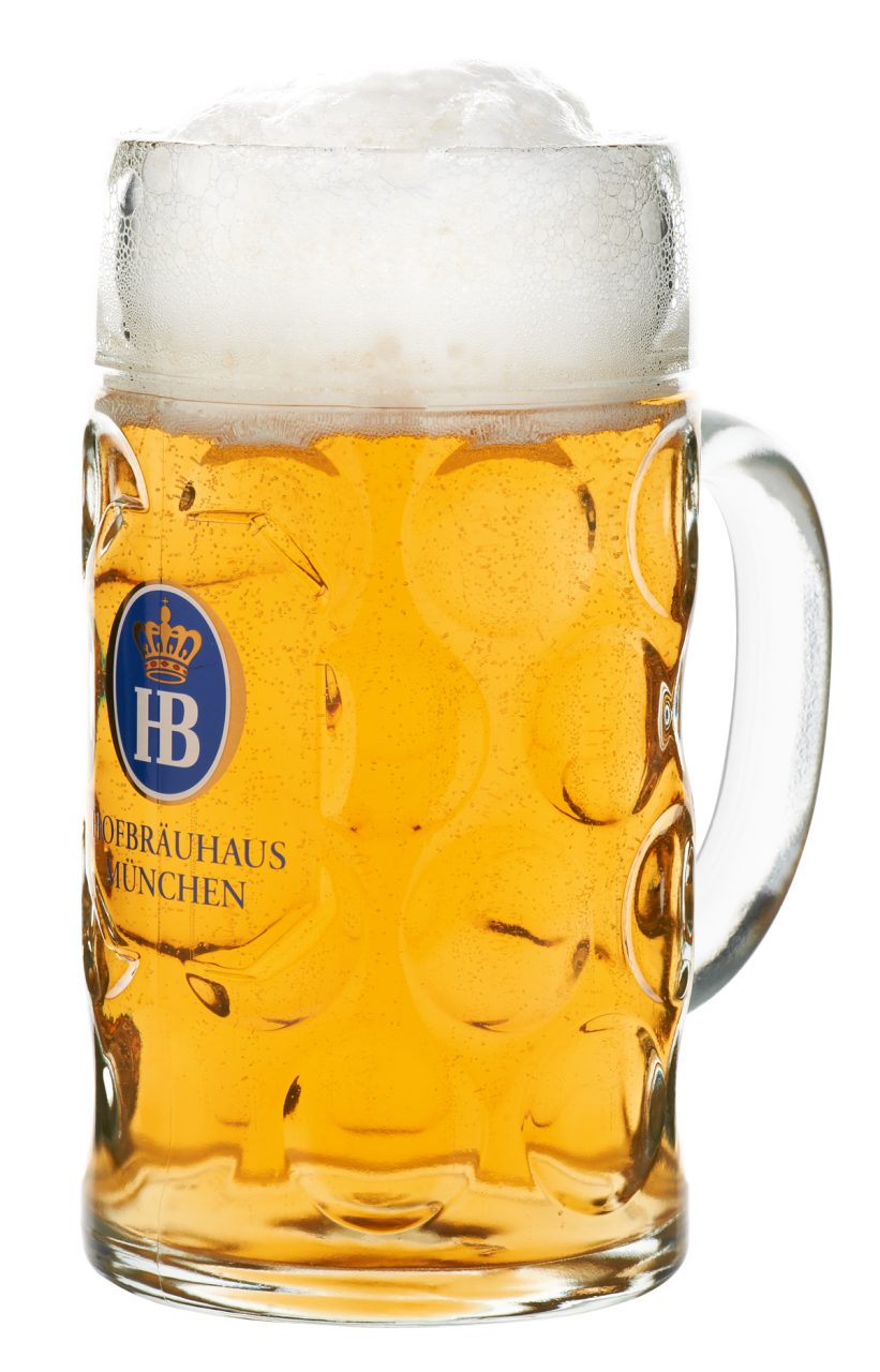 Hofbräuhaus München Bierglas Glaskrug, Maßkrug "Isarseidel", 0,5 l, Glas