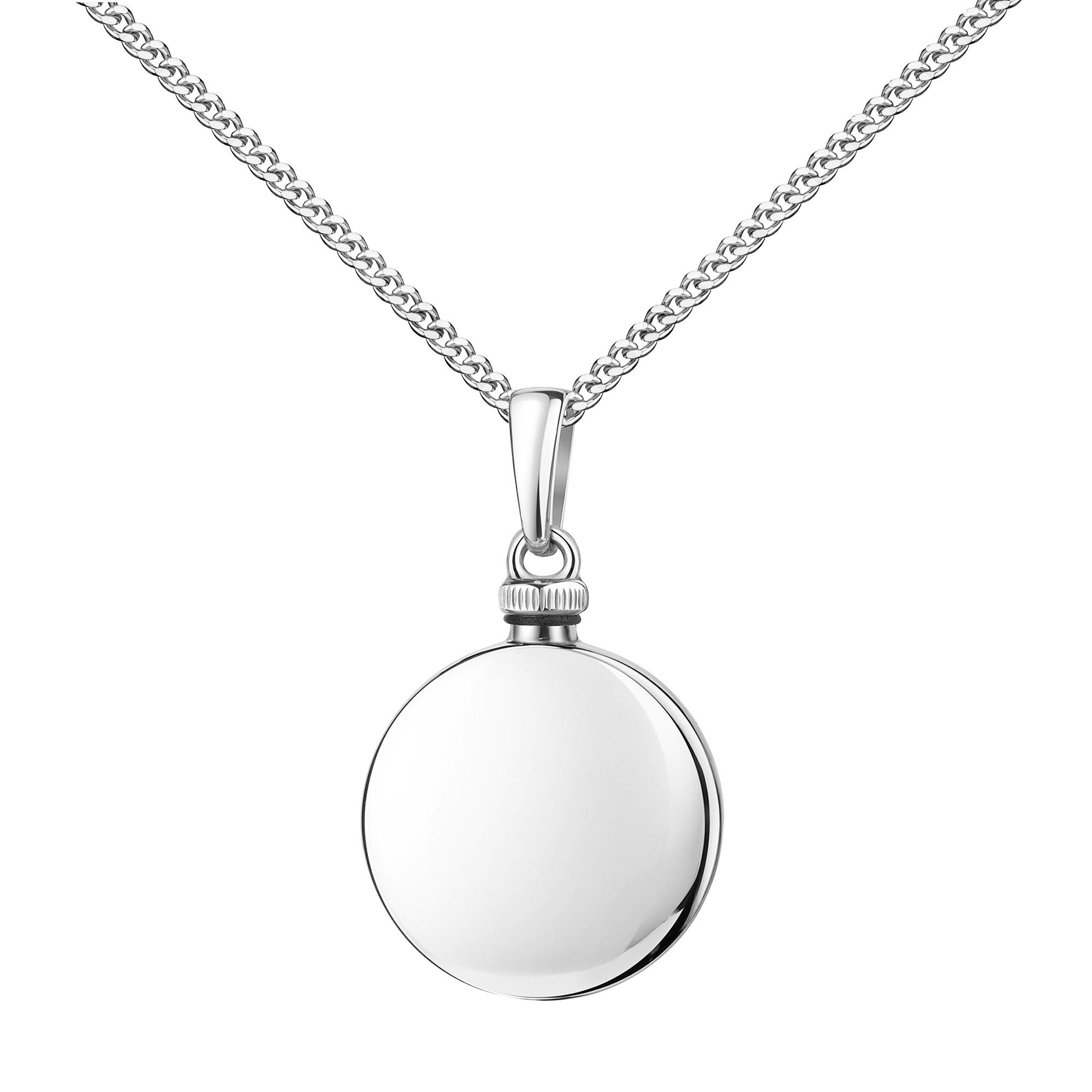 JEVELION Kette mit Anhänger Ascheschmuck Anhänger für Asche und kleine Andenken zum Befüllen (Aschekette, für Damen und Mädchen), Urnenanhänger mit Kette Sterlingsilber - Länge wählbar 36 - 70 cm