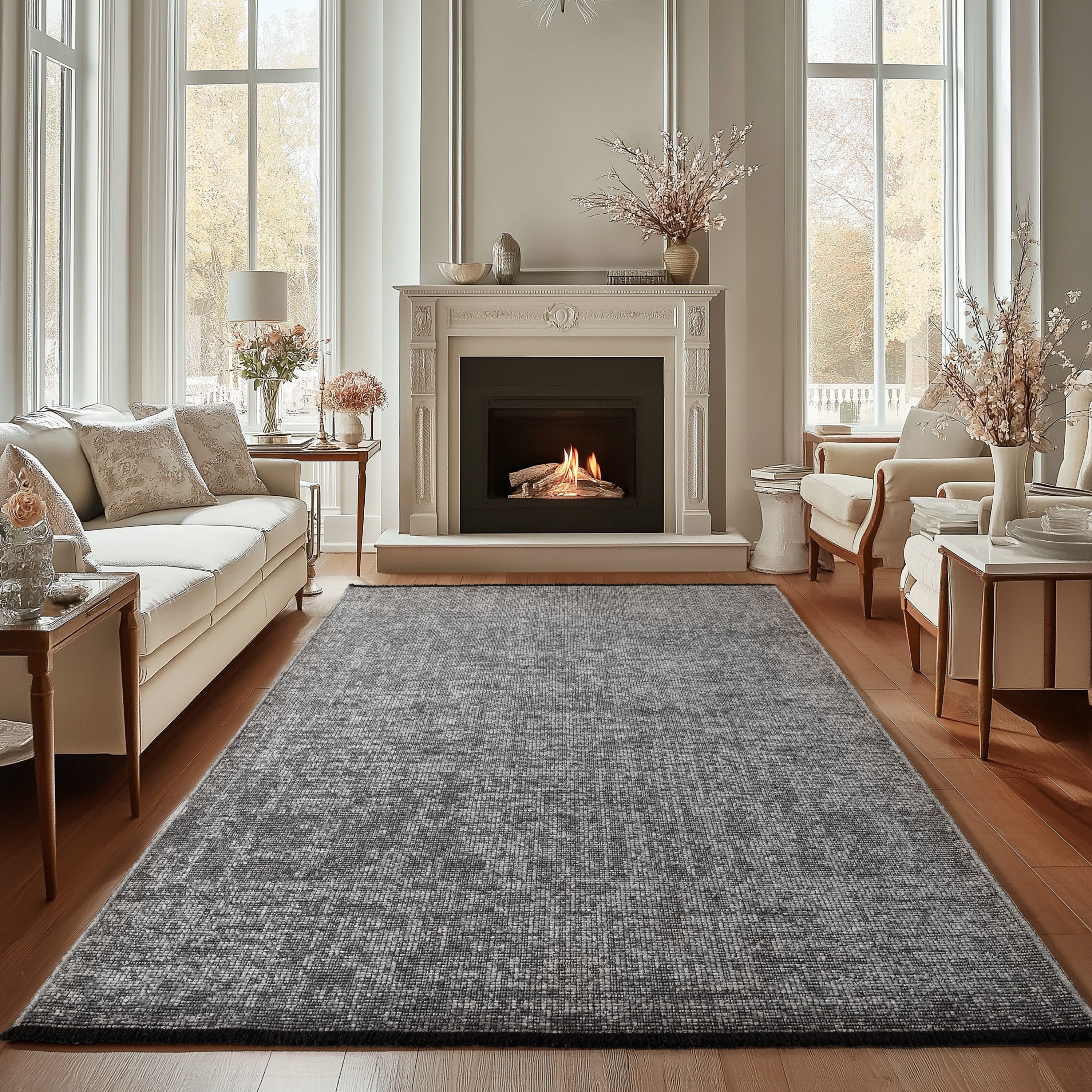 Carpettex Veloursteppich Boho Design, Rechteckig, Höhe: 7 mm, Baumwolle, Waschbarer Teppich, Boho-Stil, Wohnzimmer, Schlafzimmer