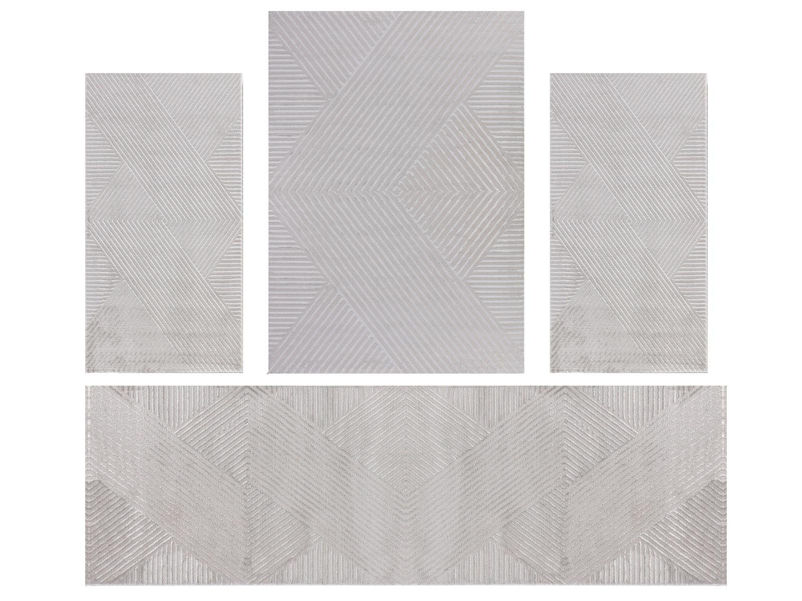 Kurzflor-Bettumrandung Geometrisch Design