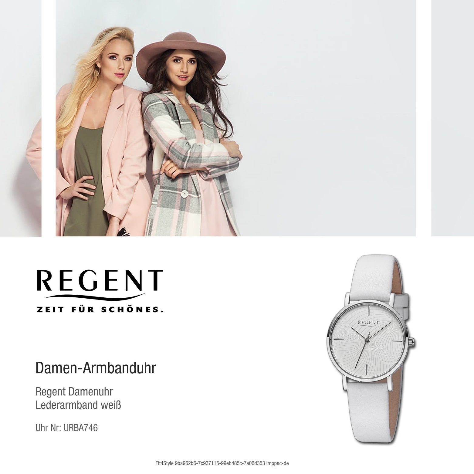 Quarzuhr Lederarmband Regent Regent groß extra Damen Damen (ca. Armbanduhr Analog, Armbanduhr 32mm), rund,