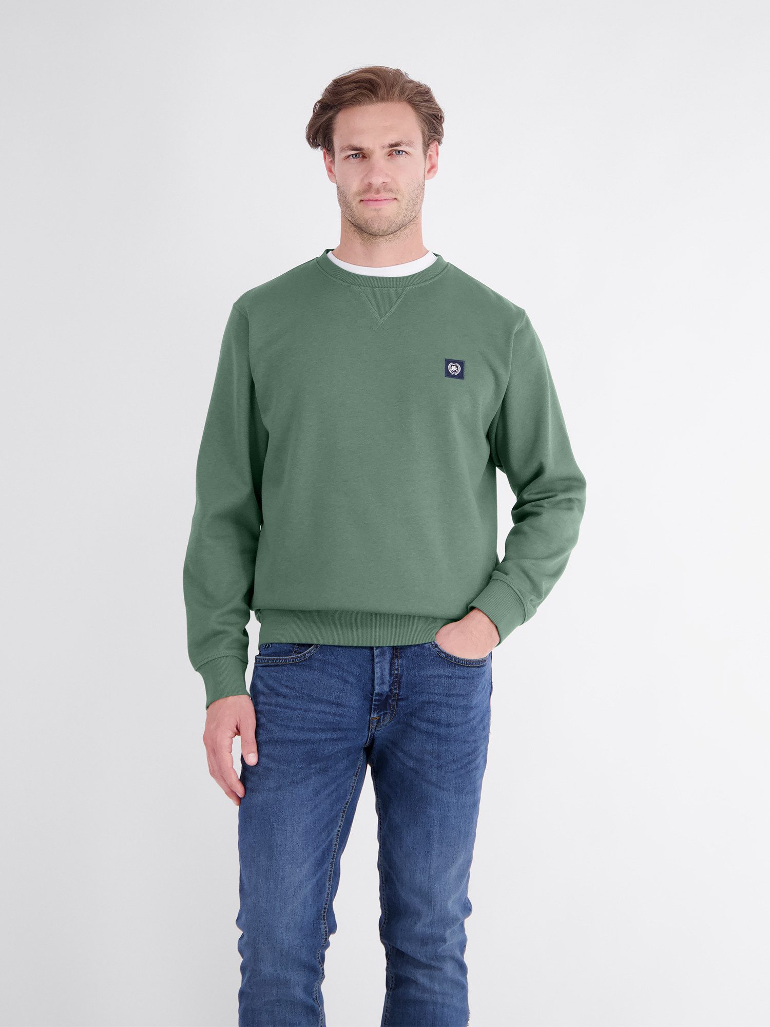 LERROS Sweatshirt Legeres Sweatshirt mit Rundkragen aus weichem Baumwollmix