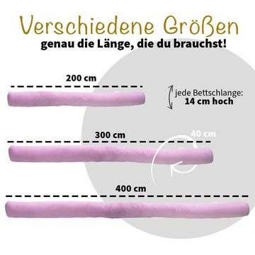Alcube Nestchenschlange, (1-tlg., Bettschlange 400 cm für Baby und Kinderbett I Bezug aus Baumwolle), als Seitenschläferkissen oder Bettumrandung nutzbar