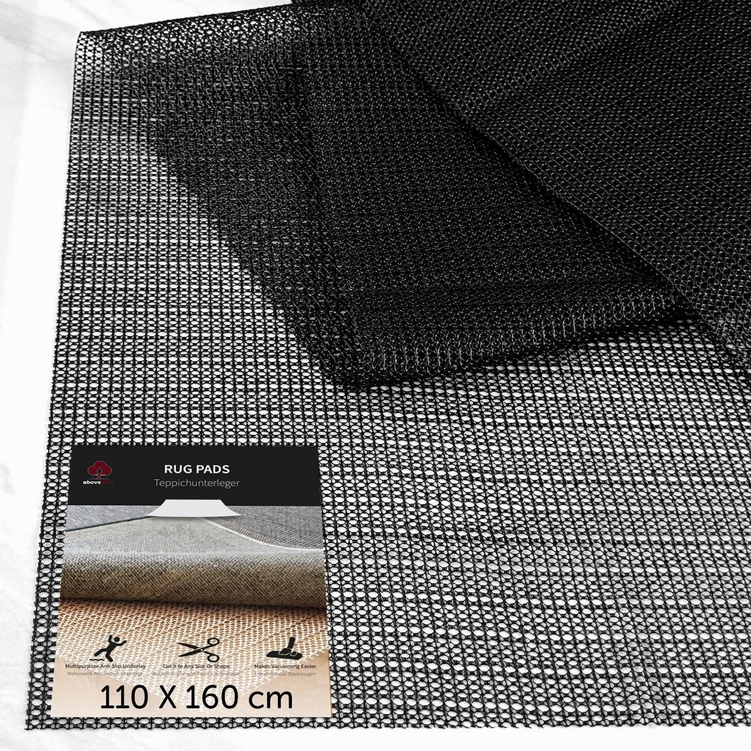 LuxusKollektion Antirutsch Teppichunterlage Teppichunterlage antirutsch beidseitig 110 x 160 cm schwarz