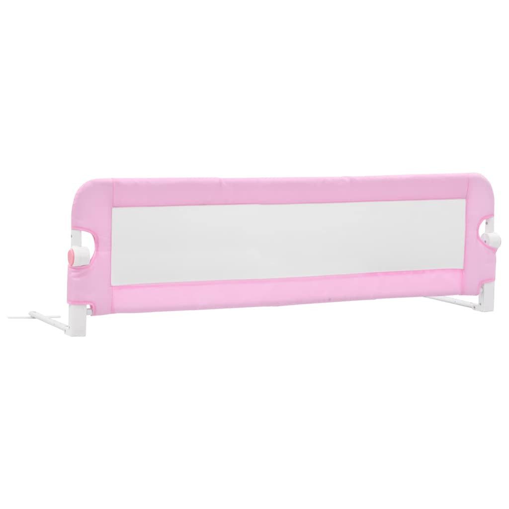 vidaXL Bett Kleinkind-Bettschutzgitter Rosa 120x42 cm Polyester (1-tlg)