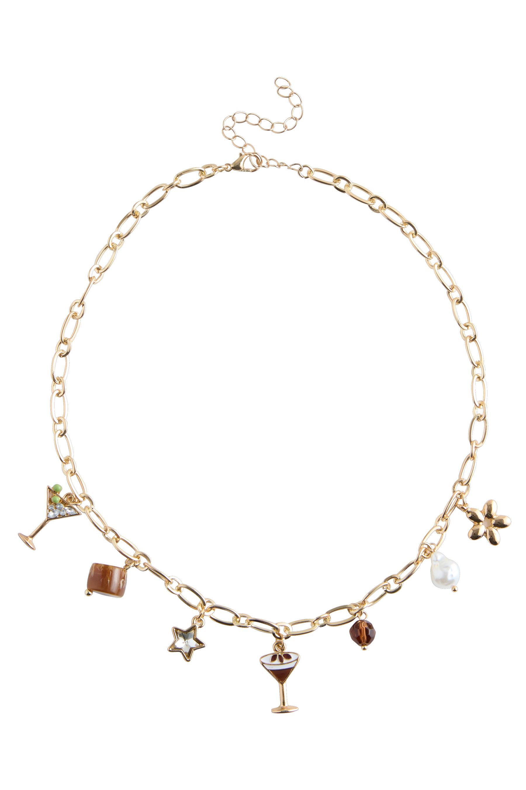 Charm-Kette Kette mit Anhängern, Espresso Martini