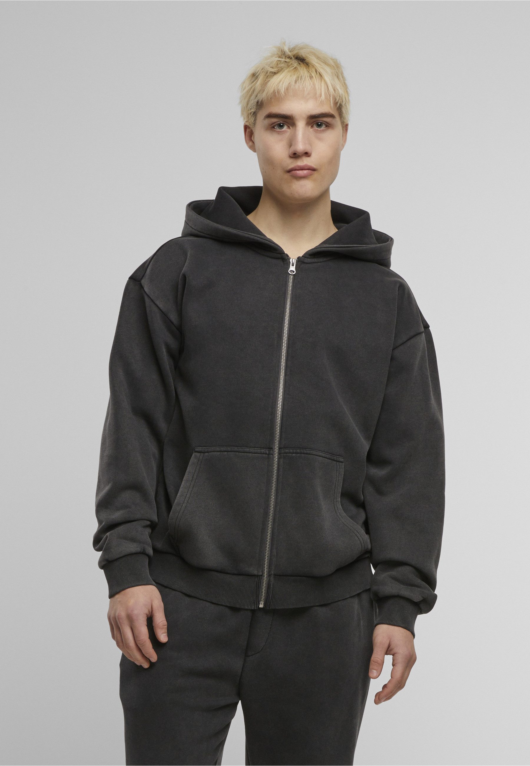 URBAN CLASSICS Kapuzenpullover Urban Classics Vintage Heavy Zip Hoodie (1-tlg) – Bild 3 von 5