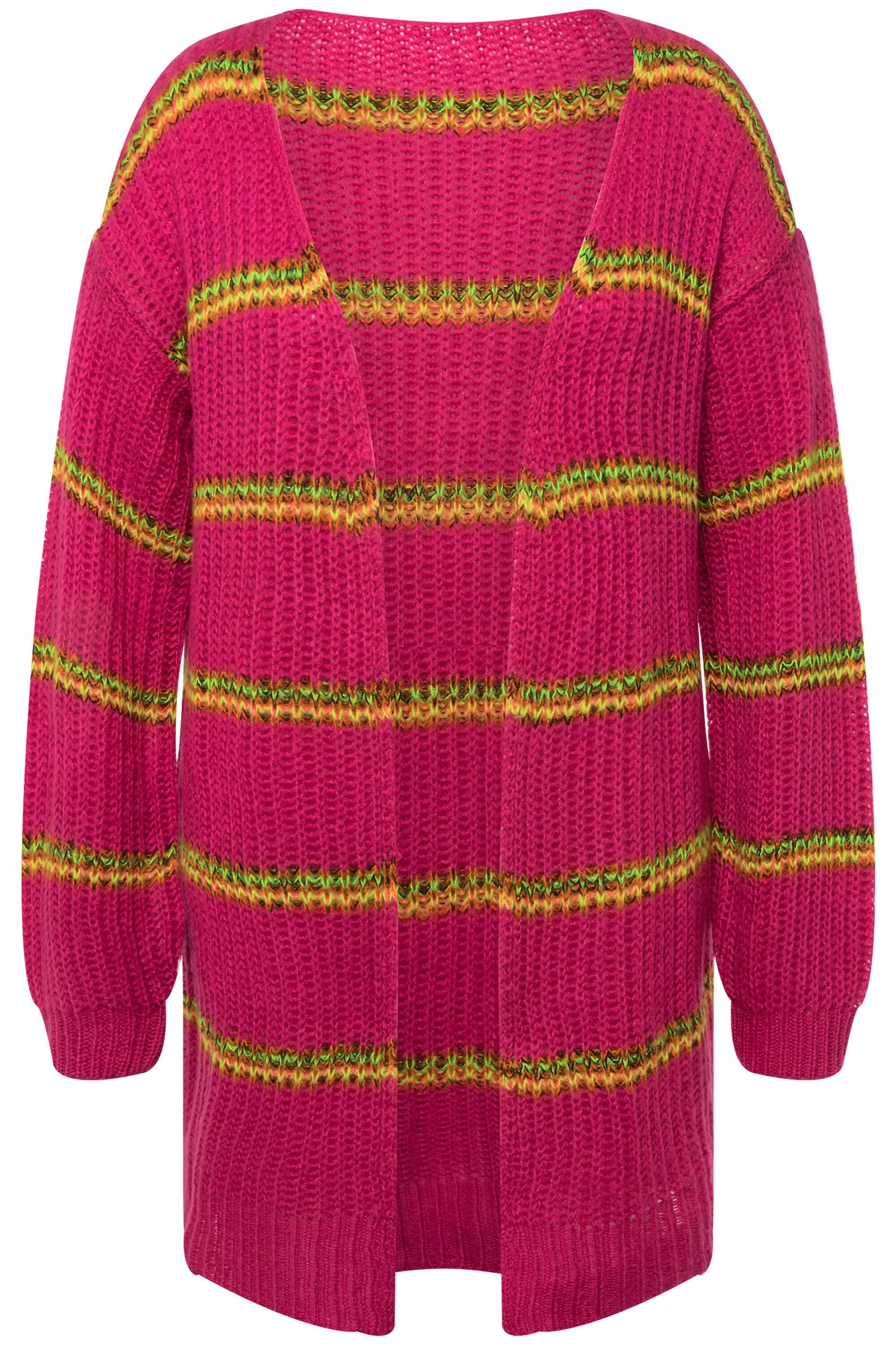 MIAMODA Strickjacke Strickjacke Ringel offene Form Langarm günstig online kaufen