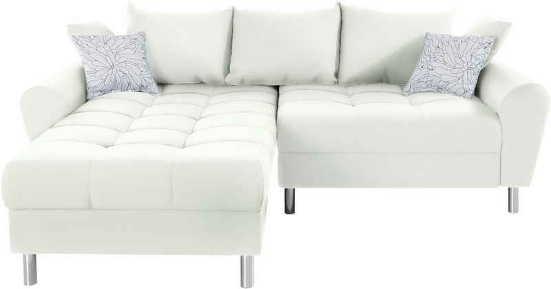 COLLECTION AB Ecksofa Rada L-Form, inklusive Hocker, Bettfunktion und Federkern