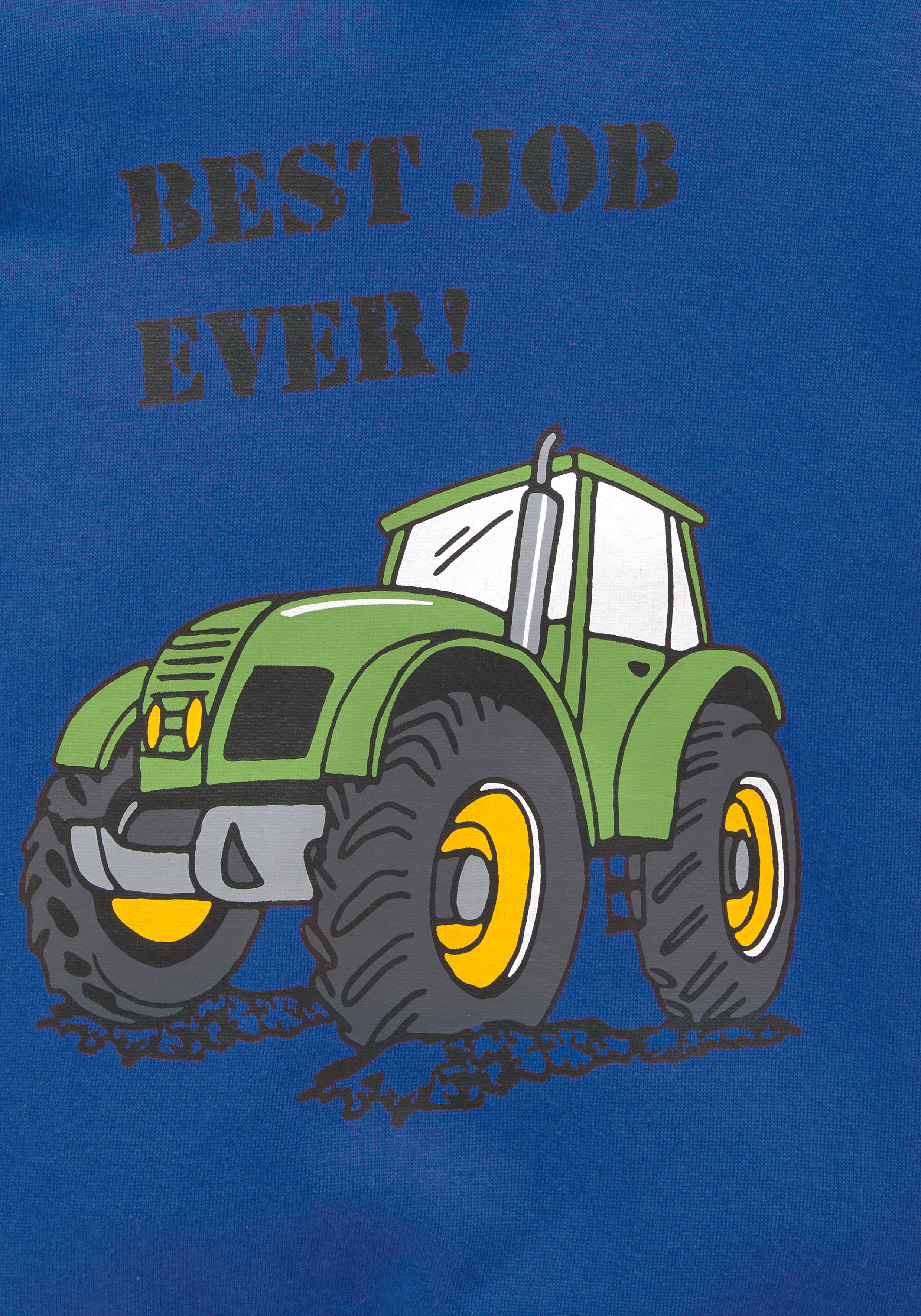 KIDSWORLD Kapuzensweatshirt BEST JOB EVER! Kapuzensweatshirt mit Traktor-Print