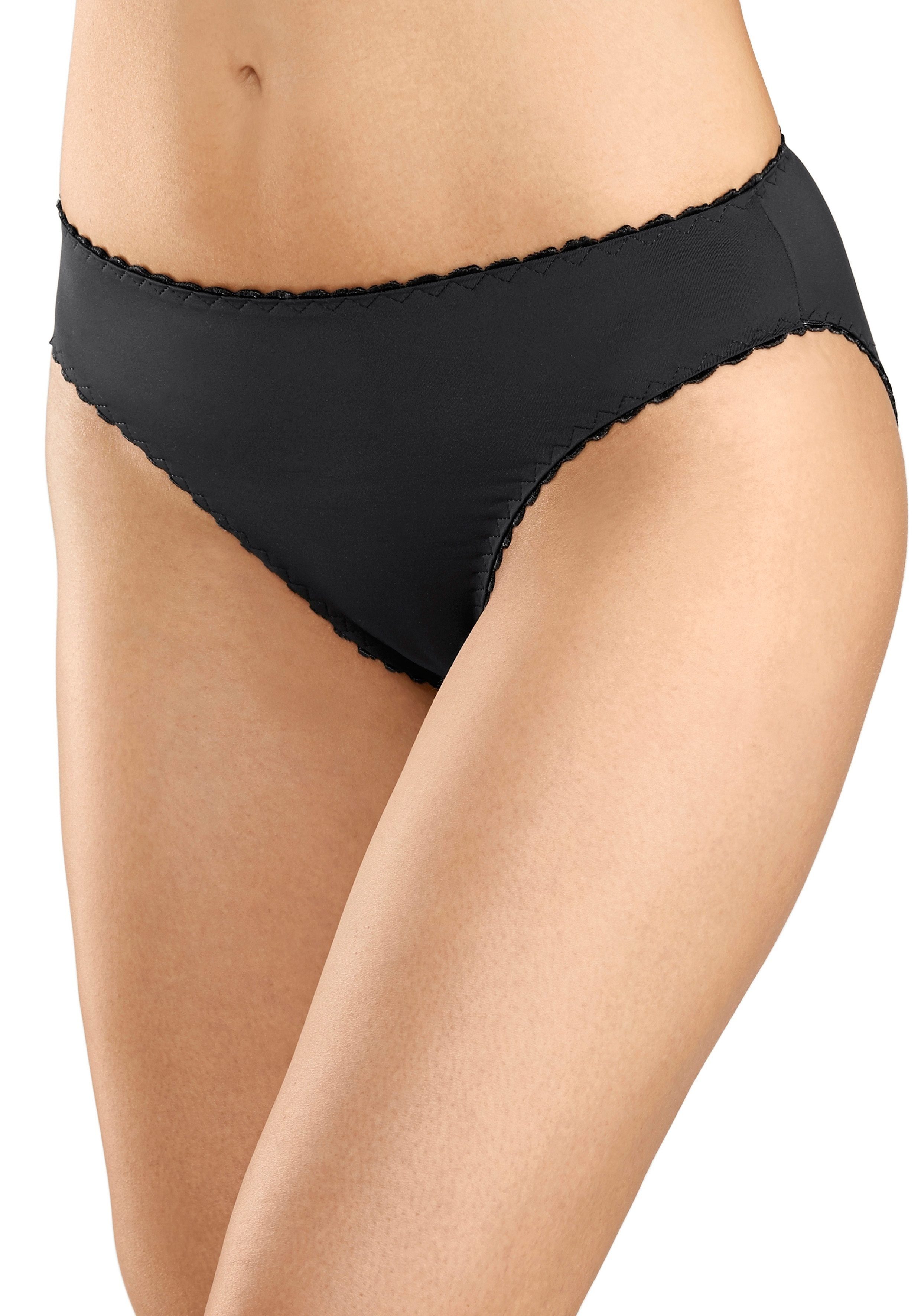 aus fleur Microfaser (Packung, weicher petite schwarz Jazz-Pants 5-St) Slips