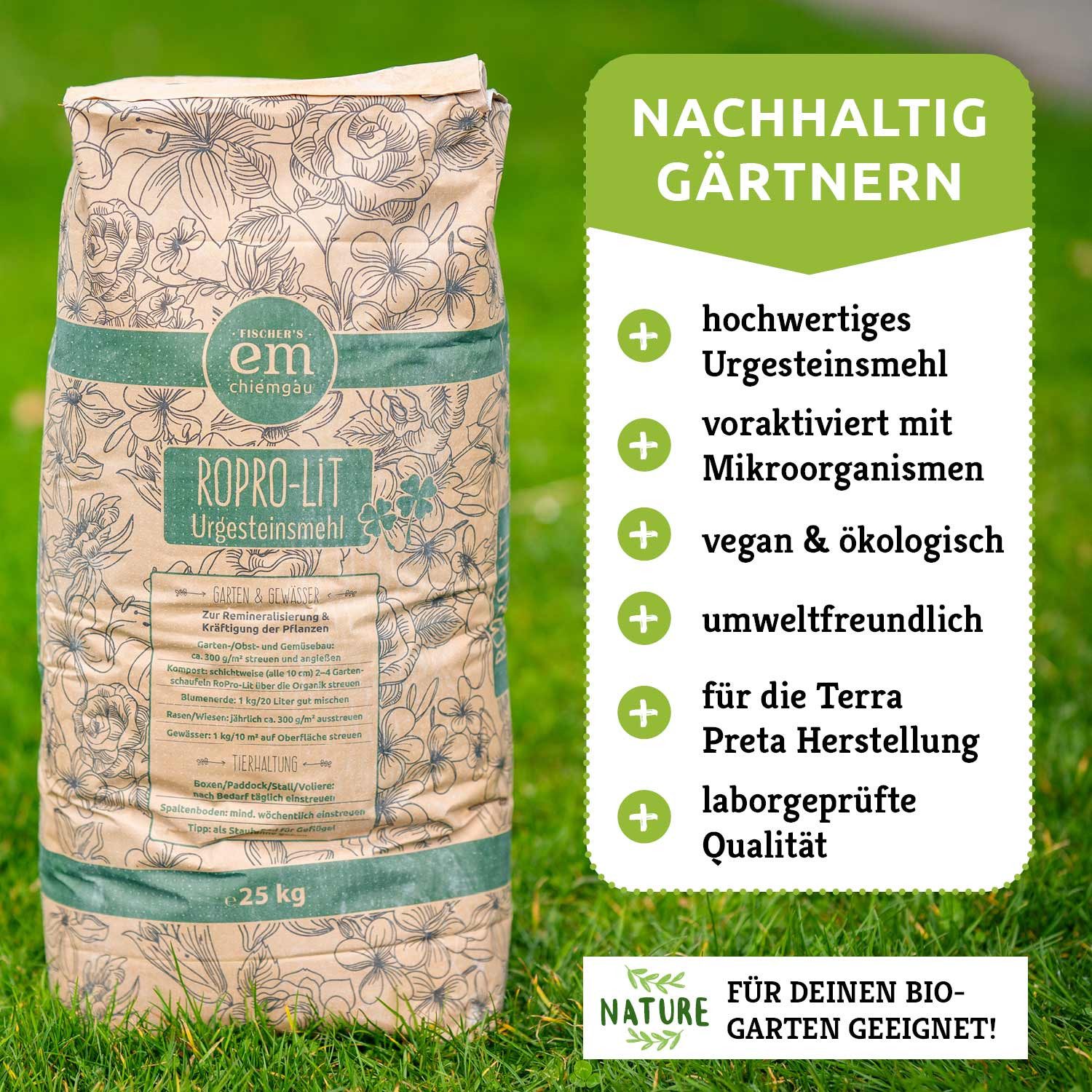 Fischer's EM-Chiemgau Bodenverbesserer RoPro-Lit Urgesteinsmehl - günstig online kaufen