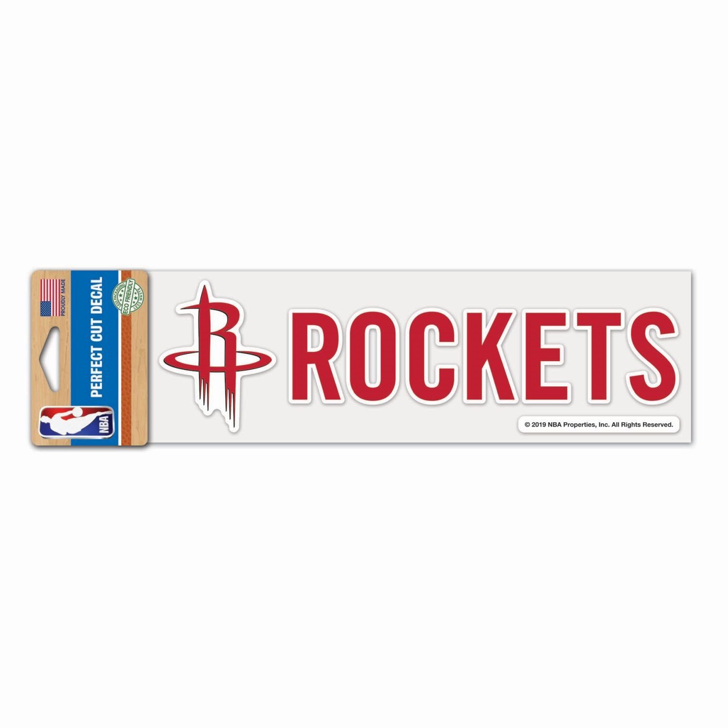 WinCraft Wanddekoobjekt NBA Perfect Cut Aufkleber 8x25cm Houston Rockets