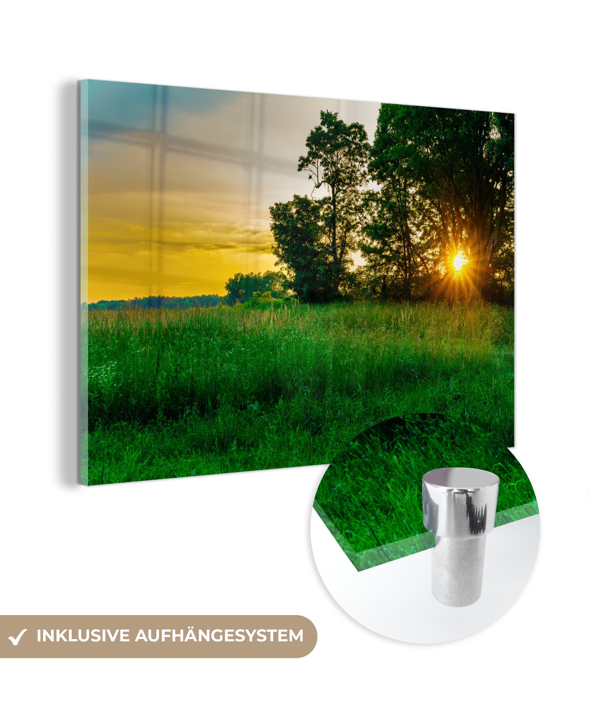 MuchoWow Acrylglasbild Das ländliche Ohio im Sommer, (1 St), Acrylglasbilder Wohnzimmer & Schlafzimmer