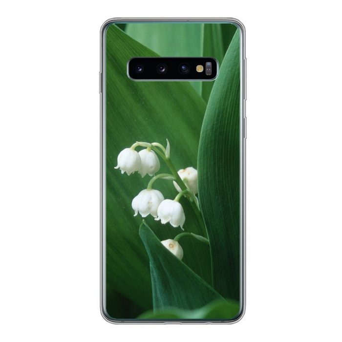 MuchoWow Handyhülle Die dunkelgrünen Blätter um die Lilie von Dalen Phone Case Handyhülle Samsung Galaxy S10 Silikon Schutzhülle