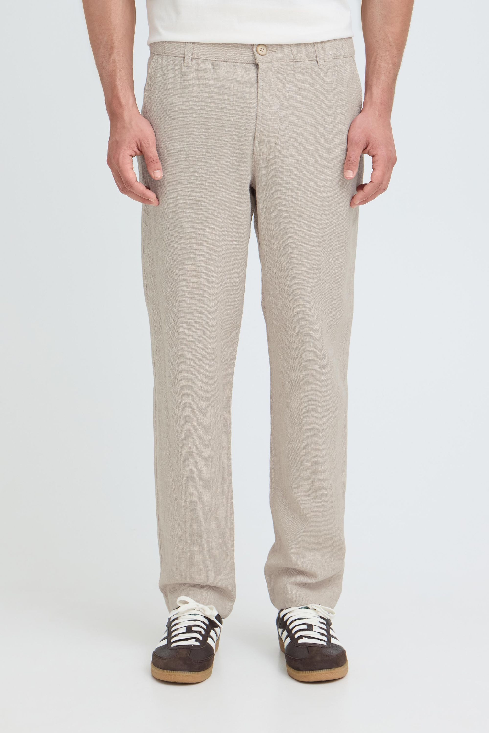 Indicode Leinenhose IDTropelo Sommerliche Chinohose aus Leinen-Baumwoll-Mix
