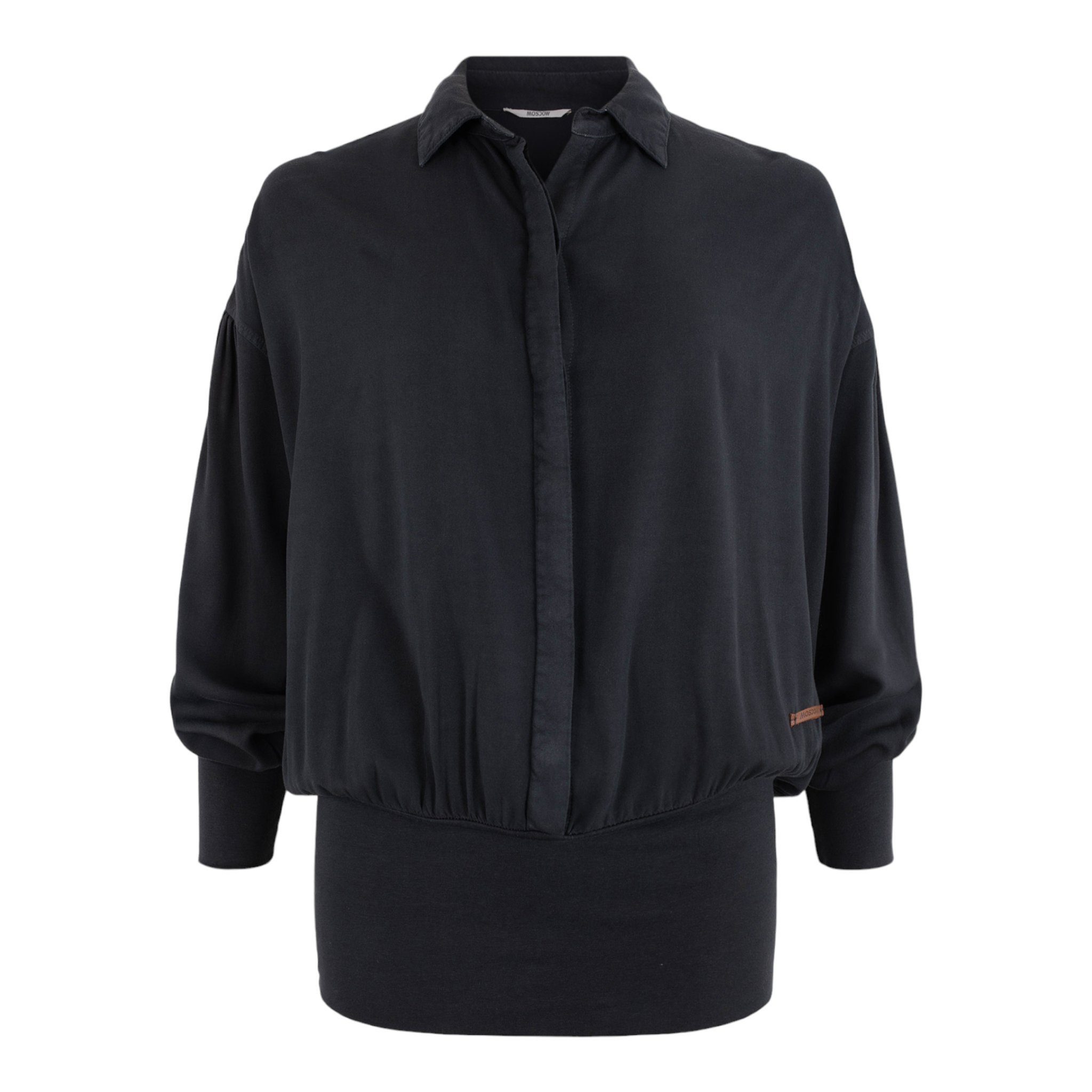 Hemdbluse Easton Bluse mit Kent Kragen u. elastischem Bund in versch. Farben