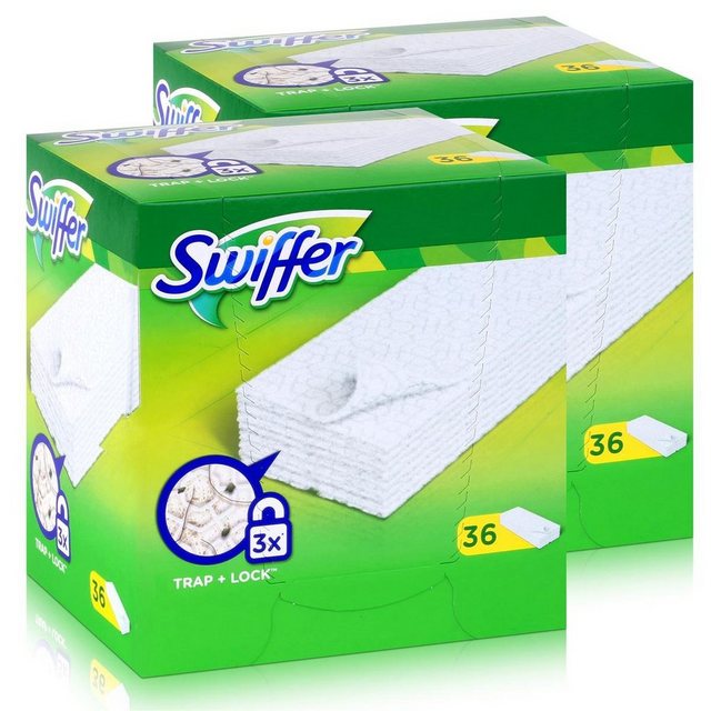 Swiffer 2x Swiffer Trocken Bodenwischtücher 36er Reinigungstücher