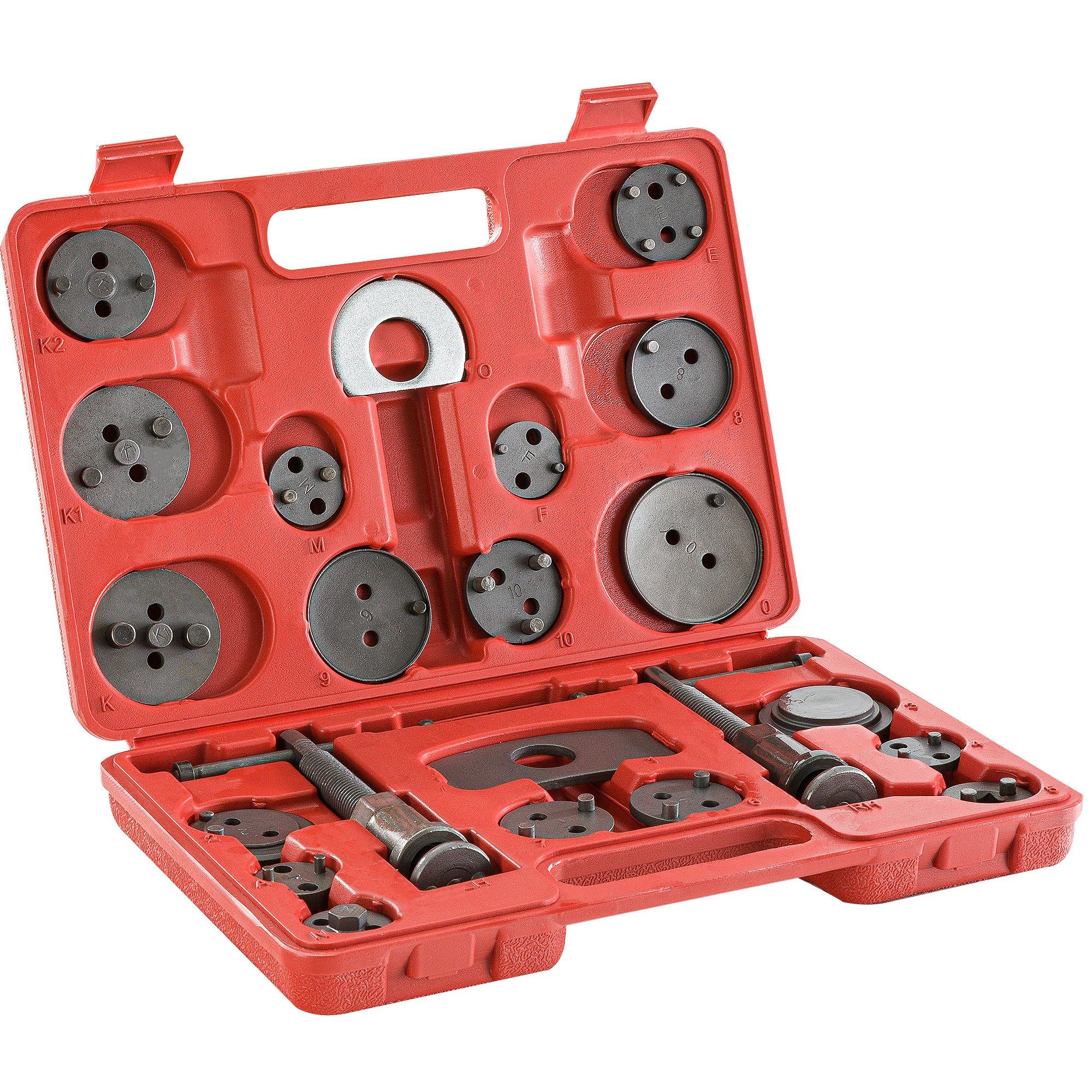 Arebos Bremsscheibe 22 TLG. Bremskolbenrücksteller, Universal, KFZ Werkzeug Satz (Set), 22 TLG. Bremskolbenrücksteller