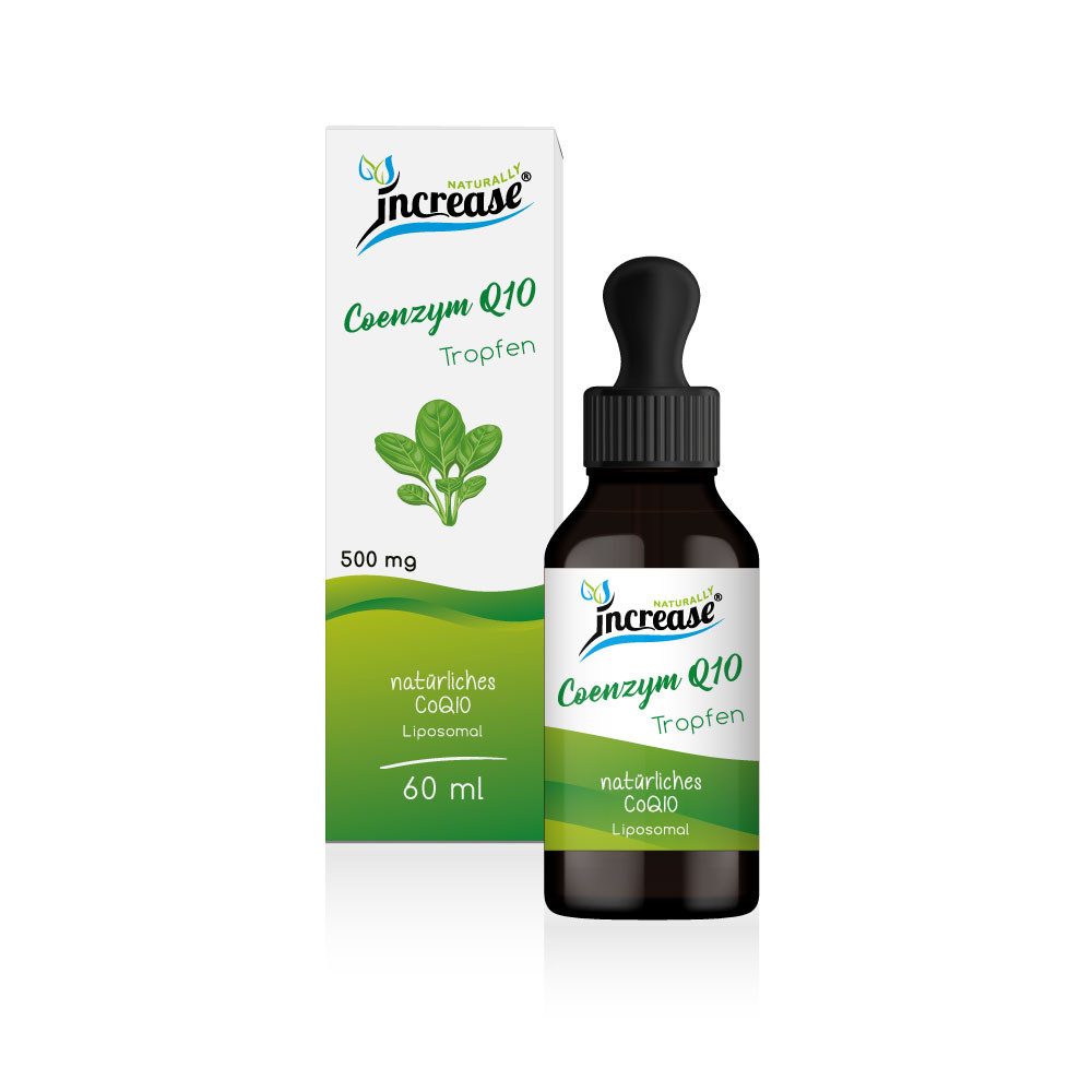 increase NATURALLY Liposomales Coenzym Q10 hochdosiert - 500mg Coenzym Q10 pro Tag Tropfen, 60 ml