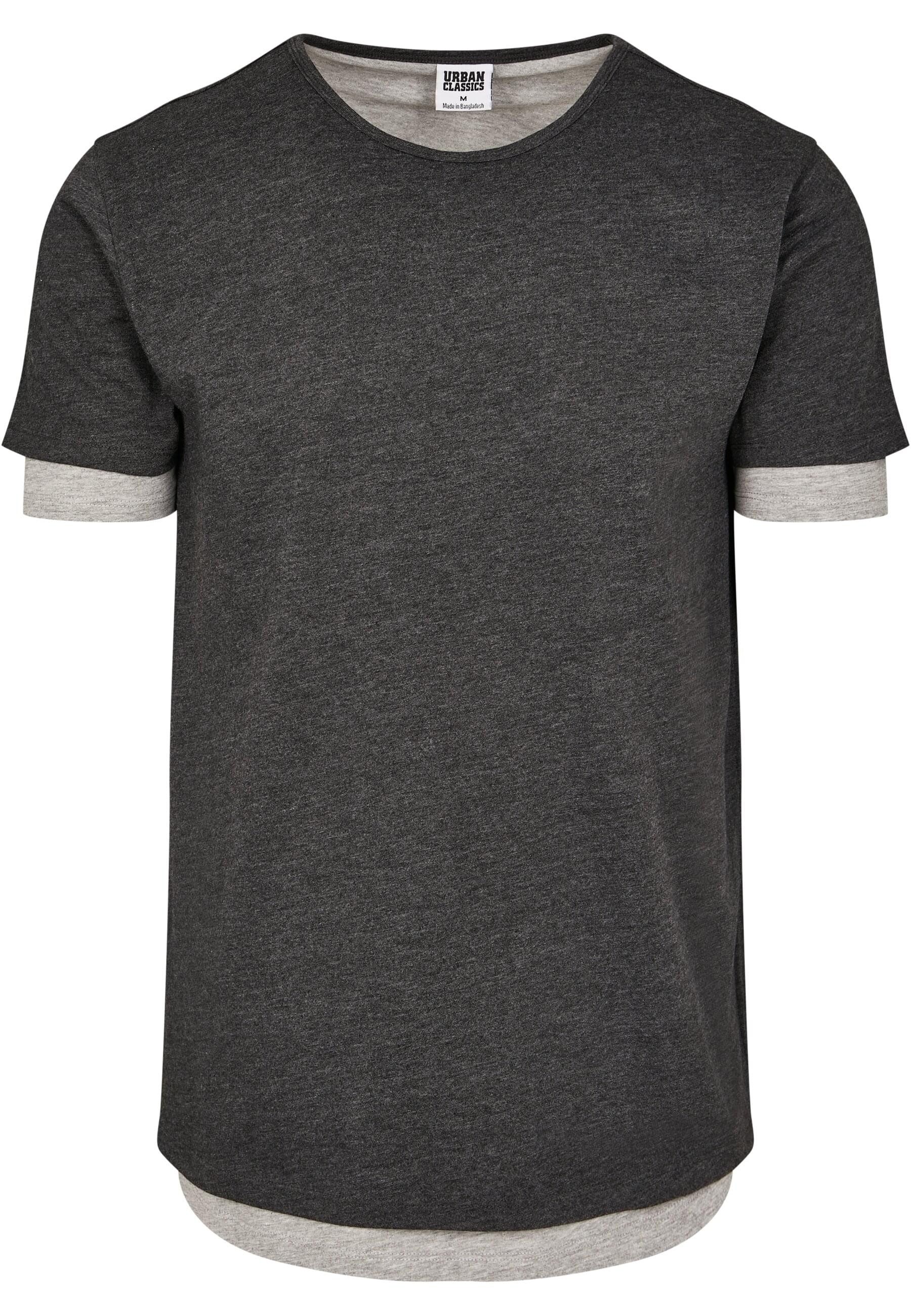 Men´s T-shirt short-sleeve // Urban Classics Full Double Layered Tee black/white
