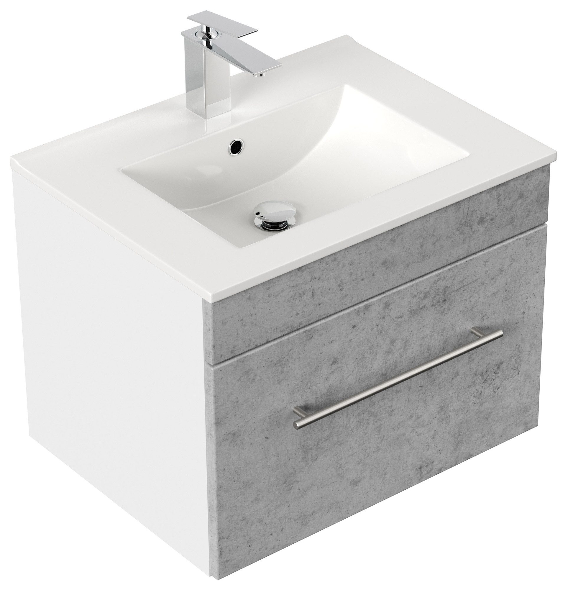 Magnolia Home Waschtisch Badmöbel SANTINI 60 SoftClose beton