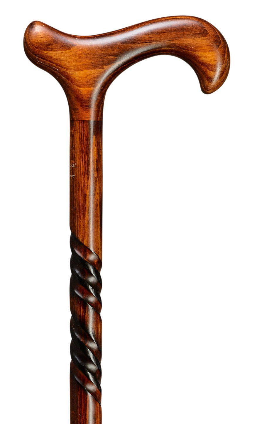 Stockshop Gehstock Gehstock SPIRAL-Derby, eleganter, schlanker Derbygriff und Stock aus B
