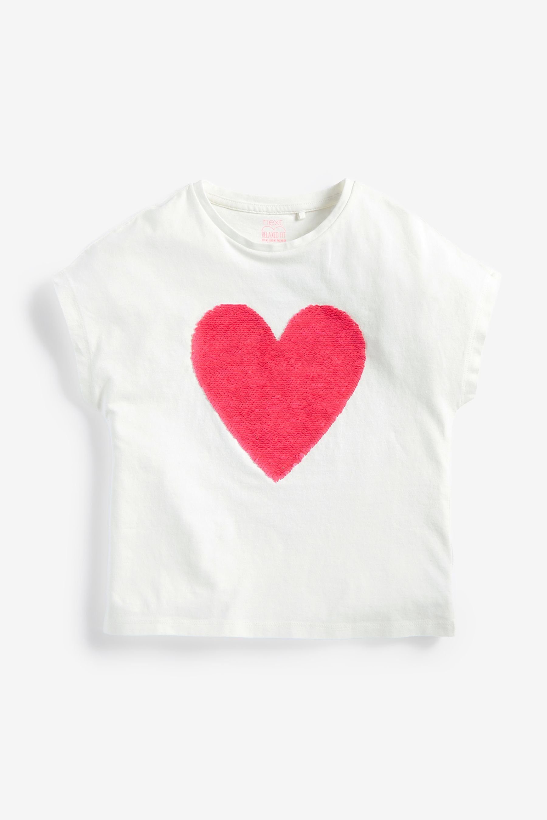 Ecru (1-tlg) Next T-Shirt White/Pink