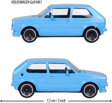 majORETTE Spielzeug-Auto Spielzeugauto Vintage VW Golf MK1 blau 212052010Q12