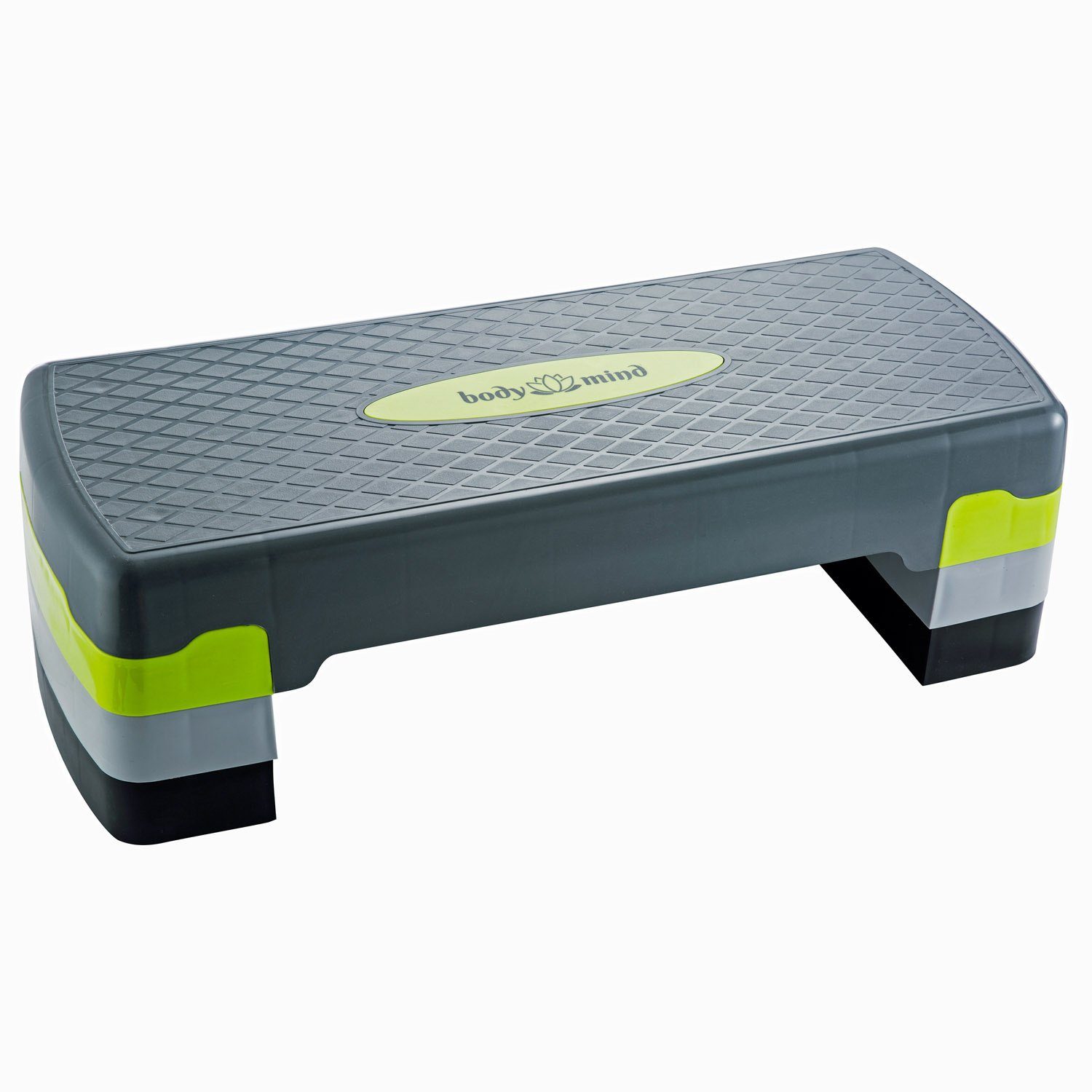 Body & Mind Stepper 3-Step Aerobic Stepper –Rutschfestes Steppbrett für Fitness & Training (Elite-Board, Mehrstufig), Anti-Rutsch-Matte