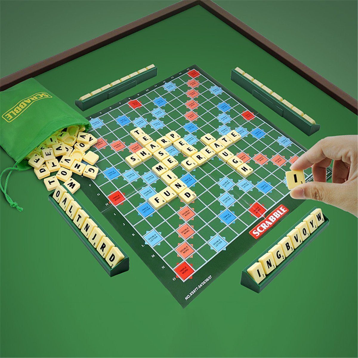 Fivejoy Stapelspielzeug Englisches Wortschach und Karten-Eltern-Kind-Party-Scrabble-Spiel, (1-tlg)