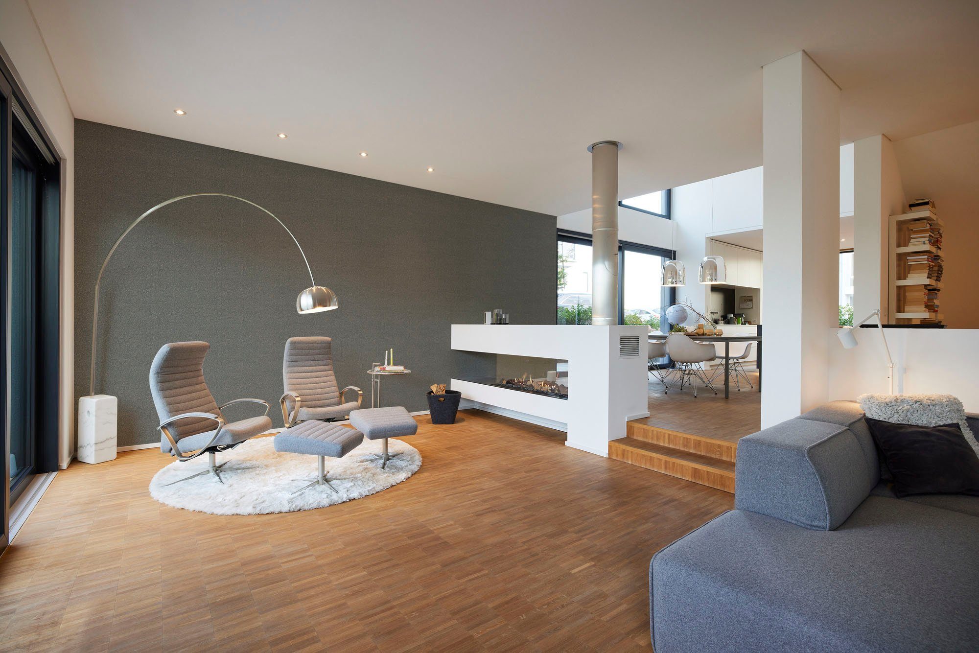 living walls Vliestapete My Home My Spa, leicht strukturiert, Minimalmuster, glänzend, Strukturmuster, Design Tapete Dunkelgrau leicht strukturiert Vlies Tapete – Bild 2 von 4