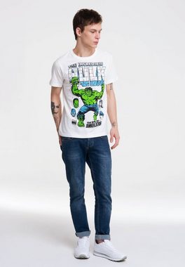 LOGOSHIRT T-Shirt Hulk - Marvel mit coolem Frontprint