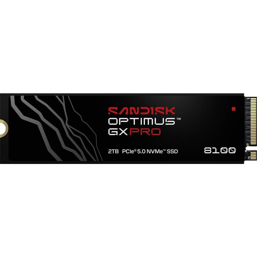 Sandisk Optimus GX PRO 8100 2 TB Interne M.2 PCIe NVMe SSD 2280 PCIe® 5.0 x4 SSHD-Hybrid-Festplatte (2 TB)