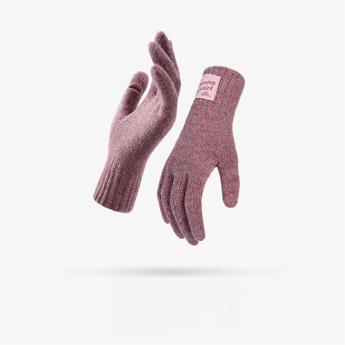 carefully selected Strickhandschuhe Warme, winddichte Fleece-Fahrradhandschuhe für Damen für den Winter lila