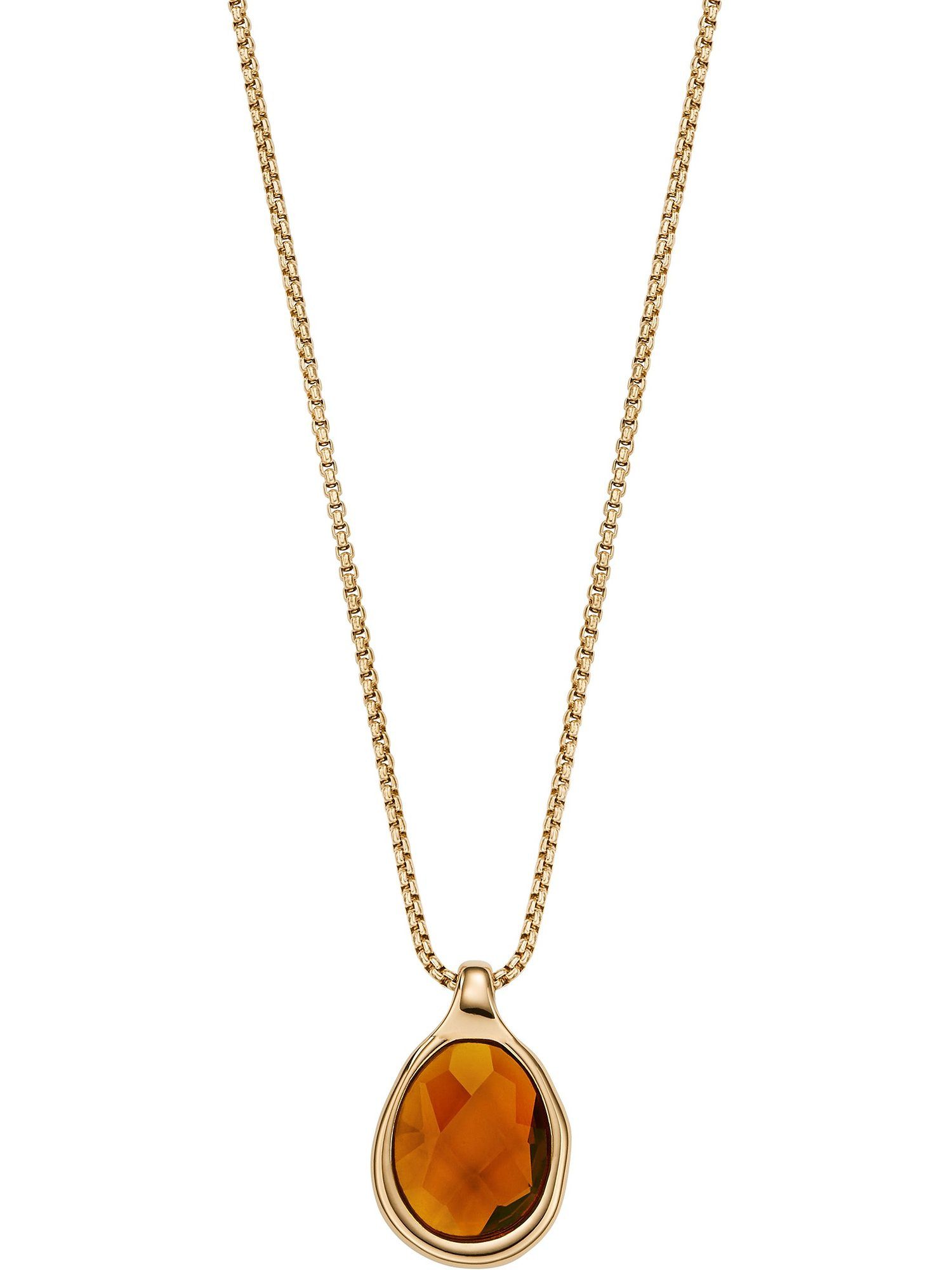 Edelstahlkette Skagen Damen-Kette Edelstahl Glasstein