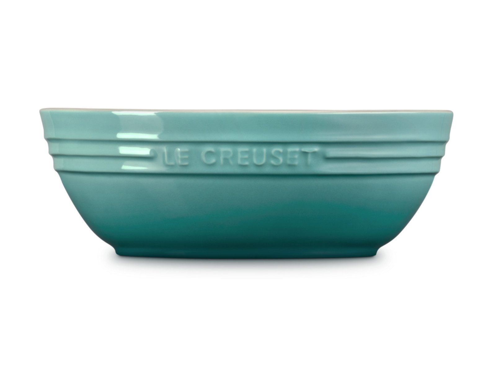 LE CREUSET Servierschale Servierschale rund bleu riviera 3,2l, Steinzeug, (Servierschalen)