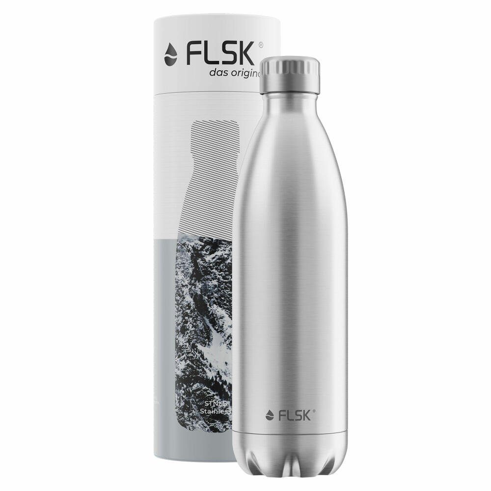 FLSK Trinkflasche STNLS 1 L silber