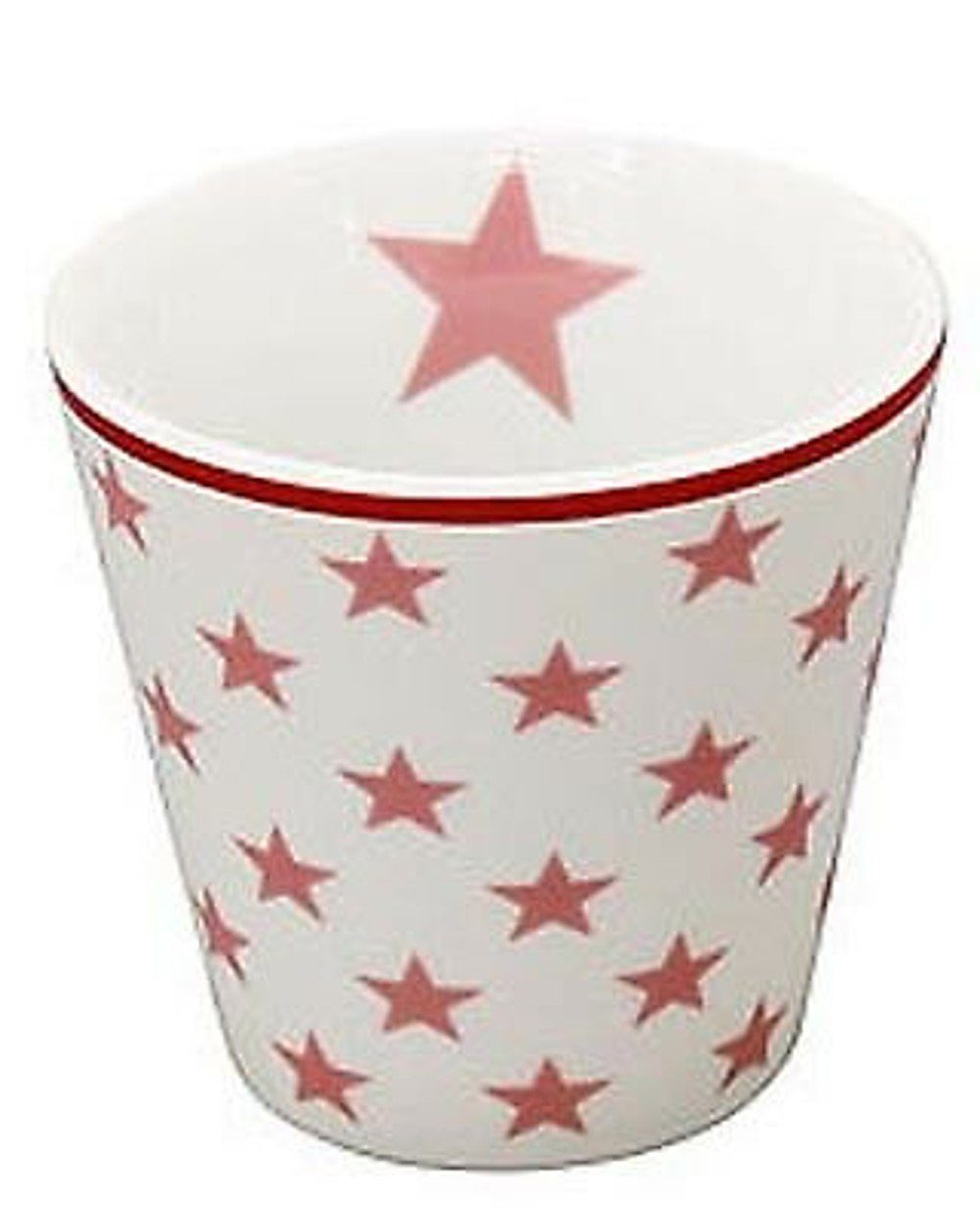 Krasilnikoff Espressotasse Krasilnikoff Espresso Tasse STERNE Weiß Rosa