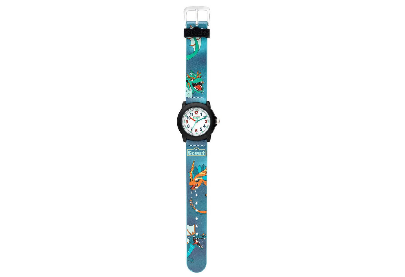 Scout Quarzuhr Crystal 164000015, Armbanduhr, Kinderuhr, Geschenkidee, Schulanfang, Jungen, Drachen