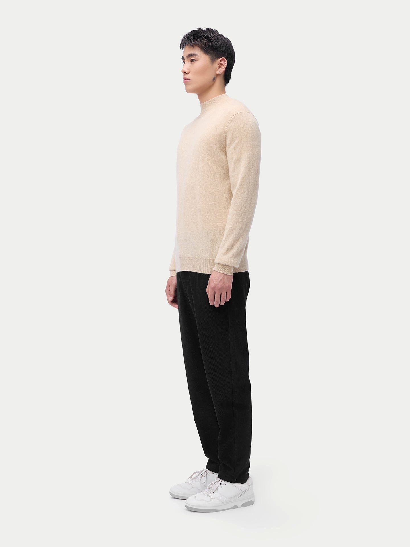 GOBI Cashmere Rundhalspullover Stehkragenpullover aus Kaschmir