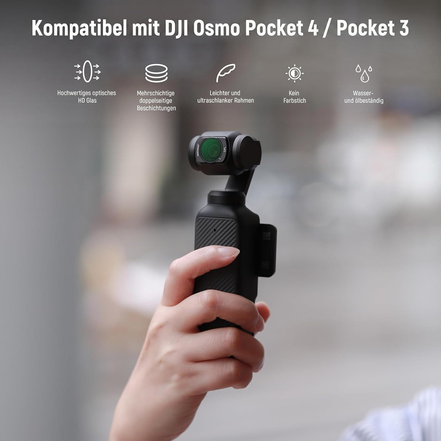 Neewer 6er Pack Magnetisches Filter Set für DJI Osmo Pocket 3 / Pocket 4 Foto-Filter-Sets (CPL+UV+ND16+ND32+ND64+ND256 HD Linse Filter Sets) – Bild 2 von 5