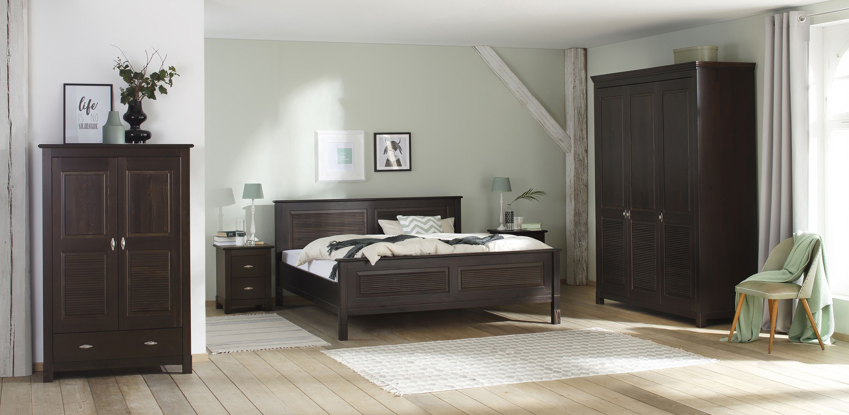 OTTO home Wäscheschrank Rauna (B/H/T ca. 96/155/38 cm) aus massiver Kiefer, FSC®, 2-türig, 96cm breit