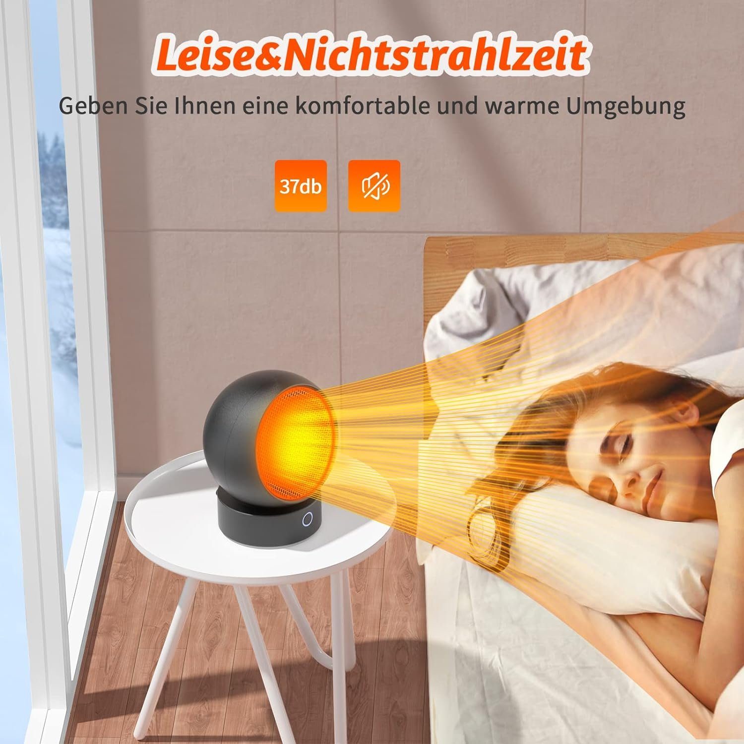 Heizlüfter mit Elektrischer W, 1000 HandFan PTC-Keramikheizung thermostat für Heizlüfter, Zuhause