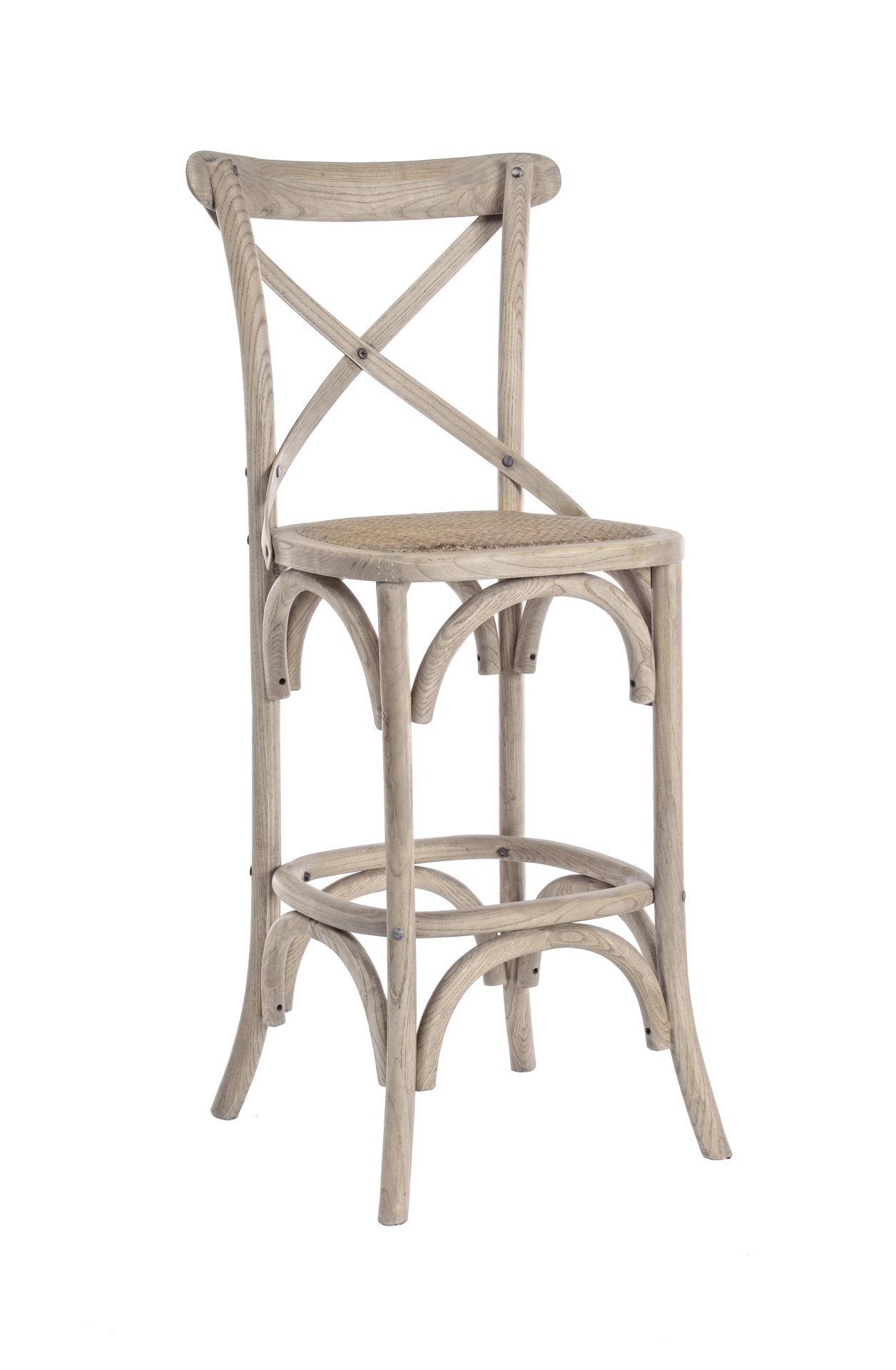 Bizzotto Barhocker Cross aus Ulmenholz, Natur günstig online kaufen