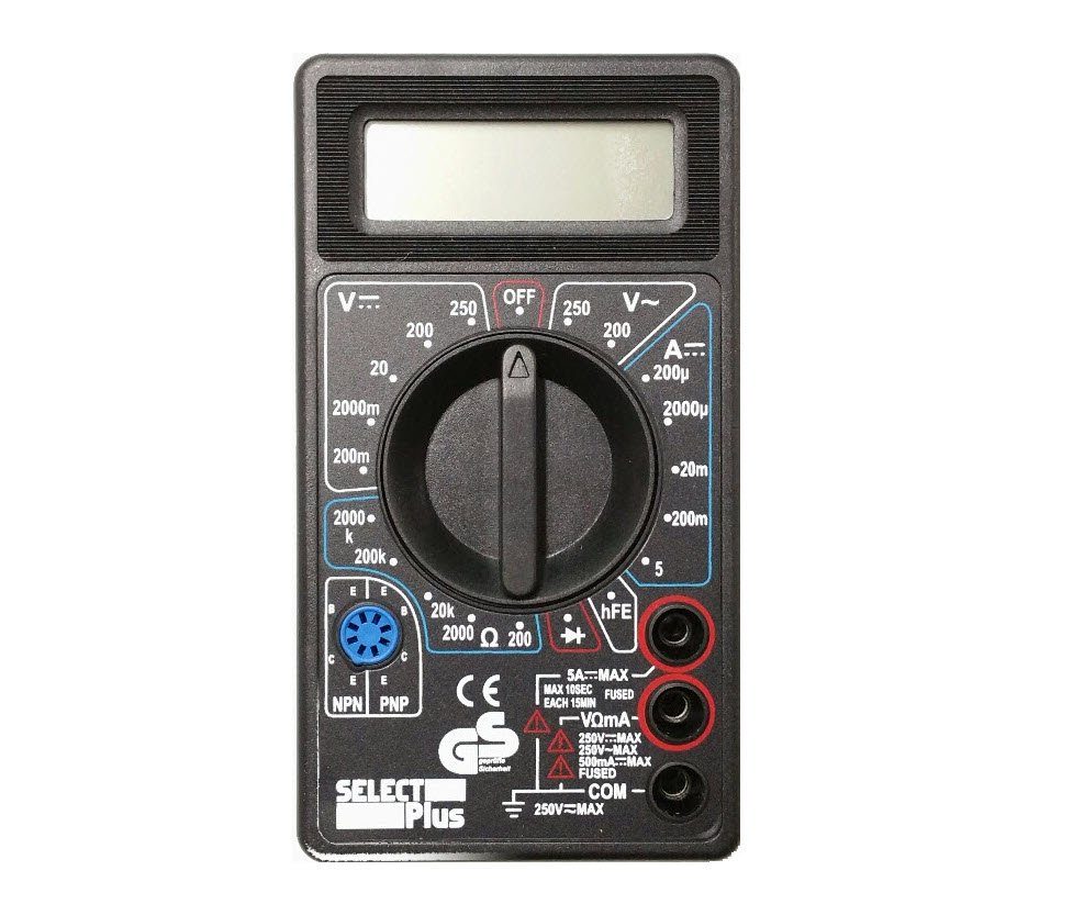 Multimeter Spannungsprüfer Multimessgerät digit. 250V/5A Multimeter